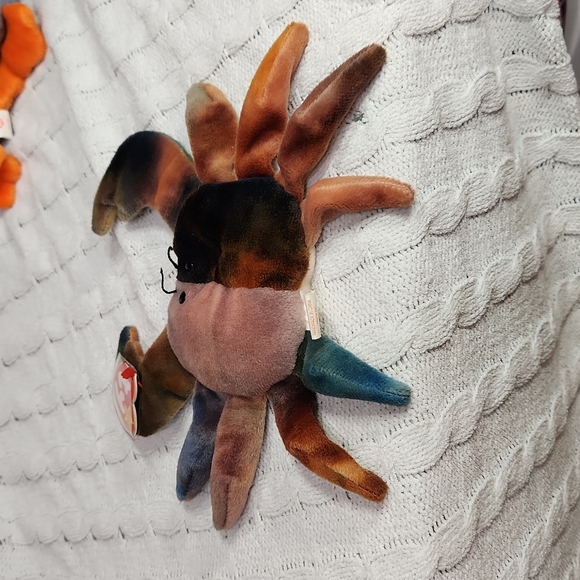 🕸Vintage Ty Beanie Baby Original Claude Tie Dye Crab 1996 - Picture 3 of 11